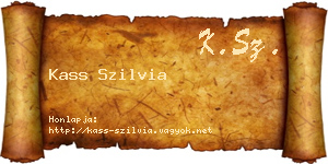 Kass Szilvia névjegykártya